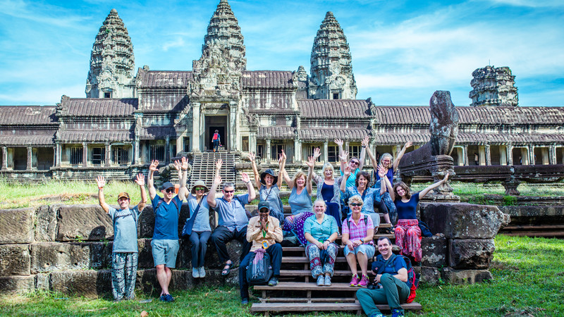 Customers of Cambodia travel agent